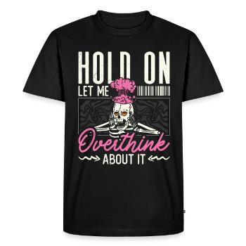Introverti Accrochez-vous Laissez-moi trop réfléchir Introverti - T-shirt Premium bio Homme - noir - Devant - Nico (187cm)