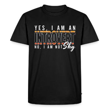 Introverti Oui Je suis introverti Non Je le suis - T-shirt Premium bio Homme - noir - Devant - Nico (187cm)