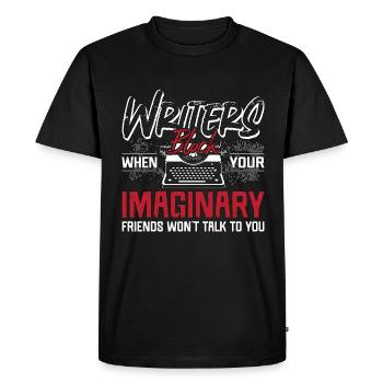 Writing Writers Block lorsque votre éditeur romancier - T-shirt Premium bio Homme - noir - Devant - Nico (187cm)
