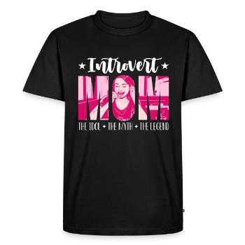 Maman introvertie L’idole Le mythe Mode de vie intérieur - T-shirt Premium bio Homme - noir - Devant - Nico (187cm)