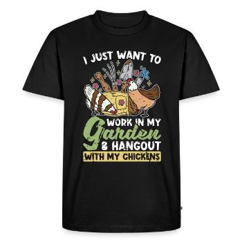Gardener I Just Want To Work In My Home Garden - Men's Premium Organic T-Shirt - black - Front - Nico (187cm)