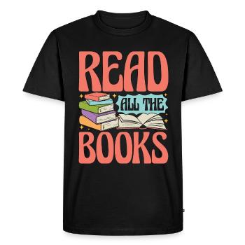 Reading Read All The Books Bookworm Loves Reading - Men's Premium Organic T-Shirt - black - Front - Nico (187cm)