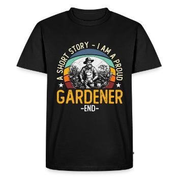 Jardinier Une nouvelle Je suis un fier horticulteur - T-shirt Premium bio Homme - noir - Devant - Nico (187cm)