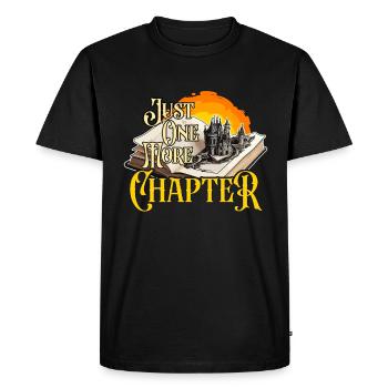 Lire juste un chapitre de plus Littérature Reader - T-shirt Premium bio Homme - noir - Devant - Nico (187cm)
