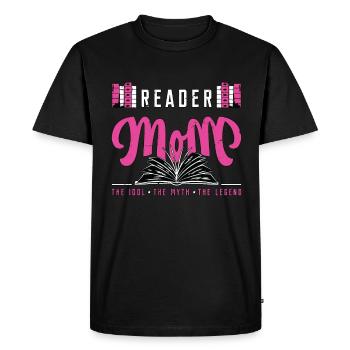 Lecteur Maman L’idole Le mythe Lecture Amoureux des livres - T-shirt Premium bio Homme - noir - Devant - Nico (187cm)