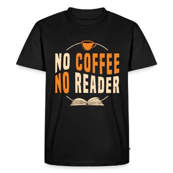Lecteur Pas de café Pas de livres Café Lamour Lecteurs - T-shirt Premium bio Homme - noir - Devant - Nico (187cm)