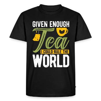 Thé chaud Donné assez de thé Je pourrais aimer la boisson chaude - T-shirt Premium bio Homme - noir - Devant - Nico (187cm)