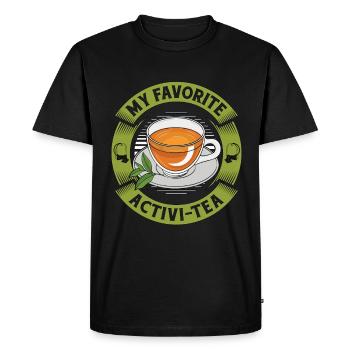 Hot Tea My Favorite Activi-Tea Chamomile Tea Lover - Men's Premium Organic T-Shirt - black - Front - Nico (187cm)