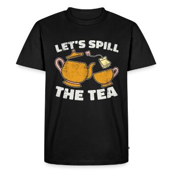 Thé chaud Renverser l’amateur de café du thé - T-shirt Premium bio Homme - noir - Devant - Nico (187cm)