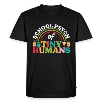 School Psych Of Tiny Humans Psychology Teacher - Men's Premium Organic T-Shirt - black - Front - Nico (187cm)