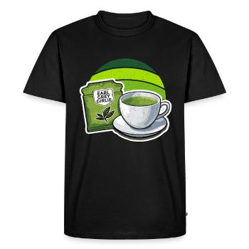 Thé chaud Earl Grey Girlie Coffee Lover Boissons chaudes - T-shirt Premium bio Homme - noir - Devant - Nico (187cm)
