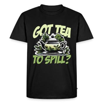Thé chaud Got Tea To Spill Camomille Hot Drink Lover - T-shirt Premium bio Homme - noir - Devant - Nico (187cm)