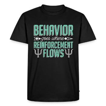 Le comportement psychologique à l’école va là où le psychothérapeute va - T-shirt Premium bio Homme - noir - Devant - Nico (187cm)