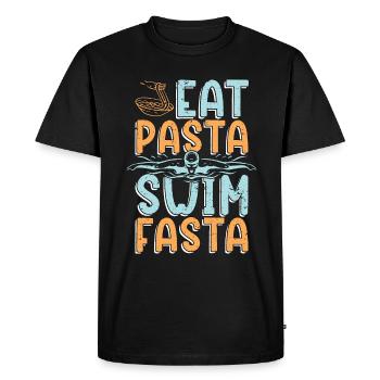Nageur Manger des pâtes Natation Fasta Sports nautiques Natation - T-shirt Premium bio Homme - noir - Devant - Nico (187cm)