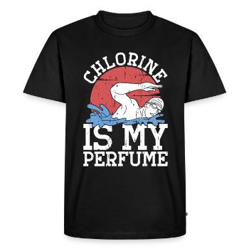 Nageur Chlore Is My Perfume Sport Nautique Plongée - T-shirt Premium bio Homme - noir - Devant - Nico (187cm)
