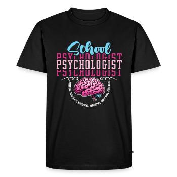 Psychologue scolaire Conseiller en résilience - T-shirt Premium bio Homme - noir - Devant - Nico (187cm)