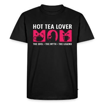 Hot Tea Lover Mom The Idol The Myth Teacup Lover - Men's Premium Organic T-Shirt - black - Front - Nico (187cm)