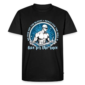 Nageur Nous plongeons hors du bloc Nageurs de sports nautiques - T-shirt Premium bio Homme - noir - Devant - Nico (187cm)