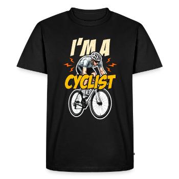 I'm A Cyclist Loves Cycling Racing Bike Cyclist - Men's Premium Organic T-Shirt - black - Front - Nico (187cm)