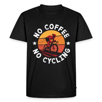 Cyclist No Coffee No Loves Road Bike Coffee Lover - Men's Premium Organic T-Shirt - black - Front - Nico (187cm)