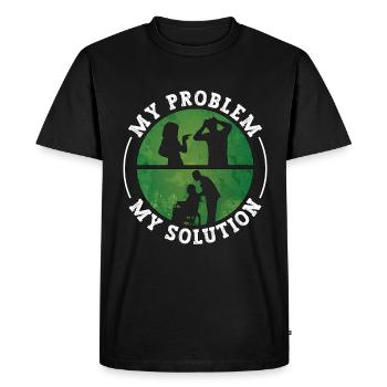 Infirmière gériatrique Mon problème Mon pictogramme Papa Maman - T-shirt Premium bio Homme - noir - Devant - Nico (187cm)