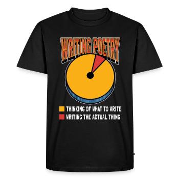 Écrire de la poésie Penser à la littérature Amateur de poésie - T-shirt Premium bio Homme - noir - Devant - Nico (187cm)