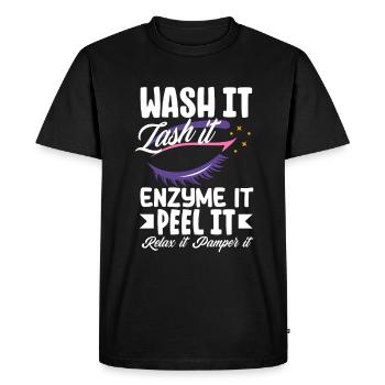 Soins de la peau Cosmétiques esthéticiennes - T-shirt Premium bio Homme - noir - Devant - Nico (187cm)