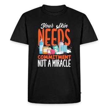 Soins de la peau Cosmétiques esthéticiennes - T-shirt Premium bio Homme - noir - Devant - Nico (187cm)