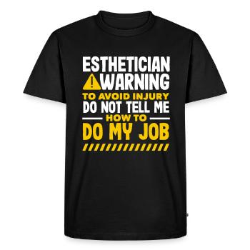 Soins de la peau Cosmétiques esthéticiennes - T-shirt Premium bio Homme - noir - Devant - Nico (187cm)