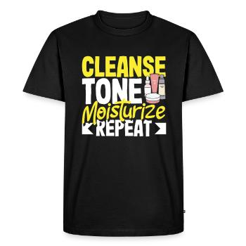 Soins de la peau Cosmétiques esthéticiennes - T-shirt Premium bio Homme - noir - Devant - Nico (187cm)