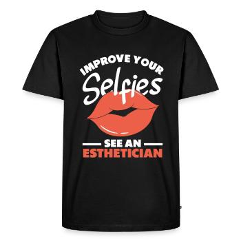 Soins de la peau Cosmétiques esthéticiennes - T-shirt Premium bio Homme - noir - Devant - Nico (187cm)