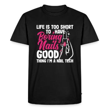 Soins de la peau Cosmétiques esthéticiennes - T-shirt Premium bio Homme - noir - Devant - Nico (187cm)