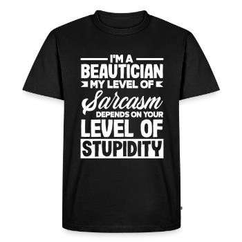 Soins de la peau Cosmétiques esthéticiennes - T-shirt Premium bio Homme - noir - Devant - Nico (187cm)