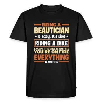 Soins de la peau Cosmétiques esthéticiennes - T-shirt Premium bio Homme - noir - Devant - Nico (187cm)