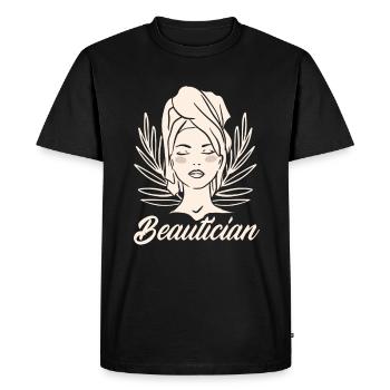 Soins de la peau Cosmétiques esthéticiennes - T-shirt Premium bio Homme - noir - Devant - Nico (187cm)