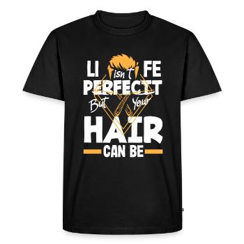 Barber Homme Coiffeur Coiffeur - T-shirt Premium bio Homme - noir - Devant - Nico (187cm)