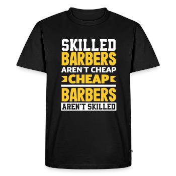 Barber Homme Coiffeur Coiffeur - T-shirt Premium bio Homme - noir - Devant - Nico (187cm)