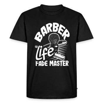 Barber Homme Coiffeur Coiffeur - T-shirt Premium bio Homme - noir - Devant - Nico (187cm)