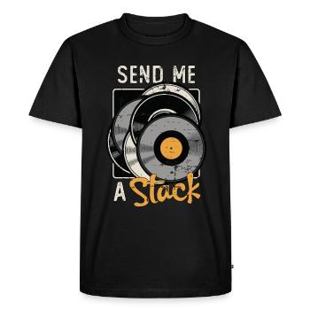 Disques vinyles envoyez-moi un amateur de lecteur de vinyle stack - T-shirt Premium bio Homme - noir - Devant - Nico (187cm)