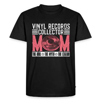 Disques vinyles Collector Maman L’idole Amateur de vinyles - T-shirt Premium bio Homme - noir - Devant - Nico (187cm)