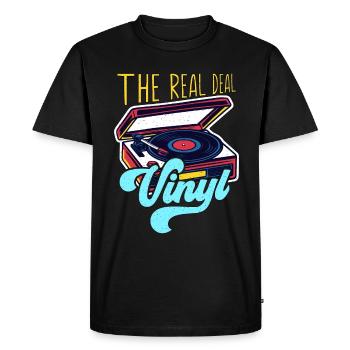 Disques vinyles La vraie affaire Vinyle Musique rétro - T-shirt Premium bio Homme - noir - Devant - Nico (187cm)
