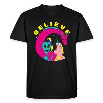 Drôle de cadeau extraterrestre extraterrestre - T-shirt Premium bio Homme - noir - Devant - Nico (187cm)