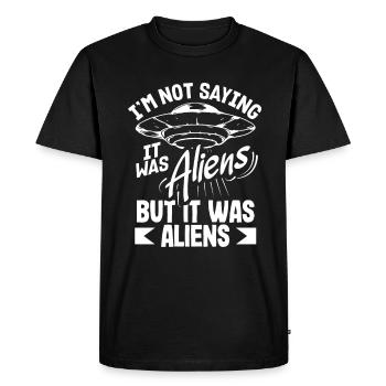Drôle de cadeau extraterrestre extraterrestre - T-shirt Premium bio Homme - noir - Devant - Nico (187cm)