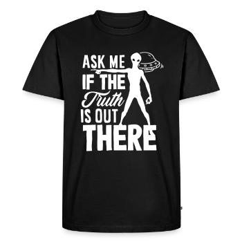 Drôle de cadeau extraterrestre extraterrestre - T-shirt Premium bio Homme - noir - Devant - Nico (187cm)