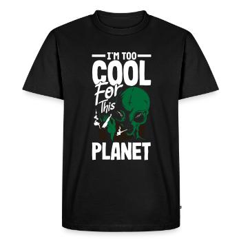 Drôle de cadeau extraterrestre extraterrestre - T-shirt Premium bio Homme - noir - Devant - Nico (187cm)