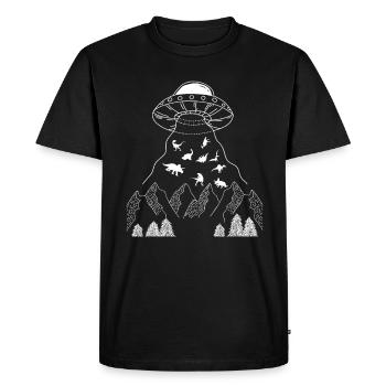 Drôle de cadeau extraterrestre extraterrestre - T-shirt Premium bio Homme - noir - Devant - Nico (187cm)