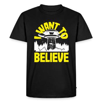 Drôle de cadeau extraterrestre extraterrestre - T-shirt Premium bio Homme - noir - Devant - Nico (187cm)