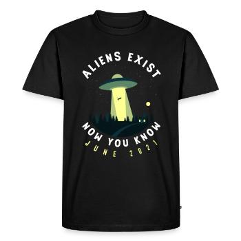 Drôle de cadeau extraterrestre extraterrestre - T-shirt Premium bio Homme - noir - Devant - Nico (187cm)
