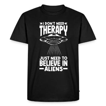 Drôle de cadeau extraterrestre extraterrestre - T-shirt Premium bio Homme - noir - Devant - Nico (187cm)