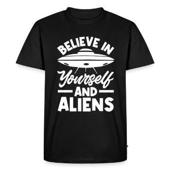 Drôle de cadeau extraterrestre extraterrestre - T-shirt Premium bio Homme - noir - Devant - Nico (187cm)
